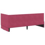 Casa si Gradina - Mobilier - Paturi si accesorii - Paturi - Cadru de pat coltar cu headboard bordo 90 x 190 cm Catifea - Infinity.ro
