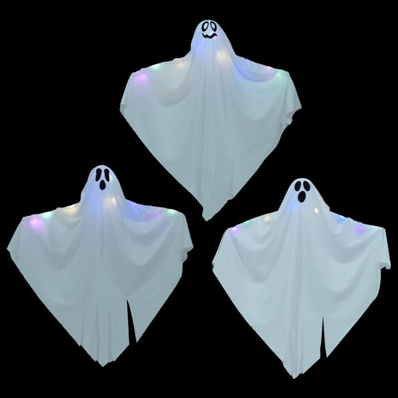 Casa si Gradina - Decoratiuni - Decoratiuni de sezon - Fantoma de Halloween Suspendata 3 pcs Alb 52 x 62 cm Poliester - Infinity.ro