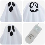 Casa si Gradina - Decoratiuni - Decoratiuni de sezon - Fantoma de Halloween Suspendata 3 pcs Alb 52 x 62 cm Poliester - Infinity.ro