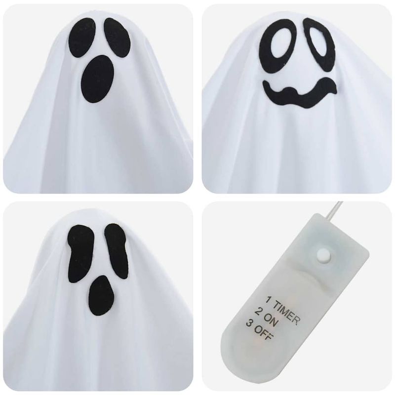 Casa si Gradina - Decoratiuni - Decoratiuni de sezon - Fantoma de Halloween Suspendata 3 pcs Alb 52 x 62 cm Poliester - Infinity.ro