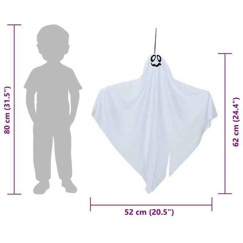 Casa si Gradina - Decoratiuni - Decoratiuni de sezon - Fantoma de Halloween Suspendata 3 pcs Alb 52 x 62 cm Poliester - Infinity.ro