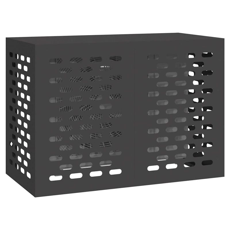 Casa si Gradina - Termice - Calorifere si accesorii - Accesorii calorifere - Husa pentru aer conditionat Negru 100 x 50 x 70 cm Otel - Infinity.ro