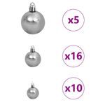 Casa si Gradina - Decoratiuni - Decoratiuni de sezon - Brad de Craciun artificial Argintiu 180 cm Otel - Infinity.ro