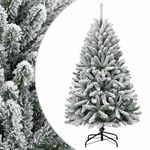 Casa si Gradina - Decoratiuni - Decoratiuni de sezon - Brad de Craciun artificial cu balamale si zapada, 120 cm - Infinity.ro
