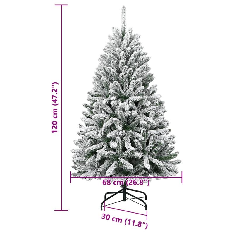 Casa si Gradina - Decoratiuni - Decoratiuni de sezon - Brad de Craciun artificial cu balamale si zapada, 120 cm - Infinity.ro