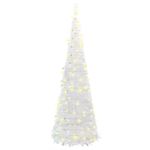 Casa si Gradina - Decoratiuni - Decoratiuni de sezon - Brad de Craciun artificial pop-up 100 LED-uri alb 150 cm - Infinity.ro
