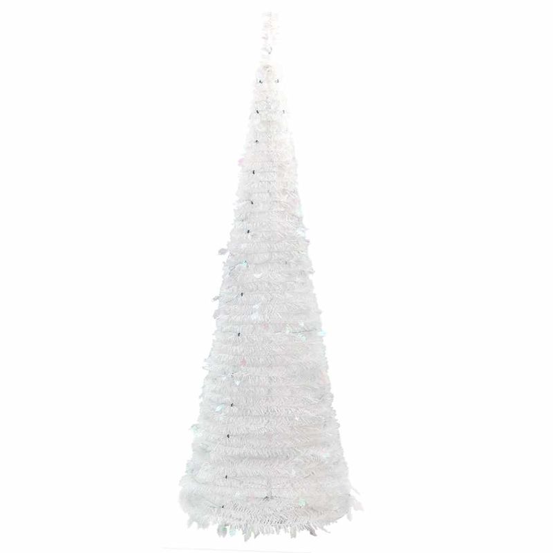 Casa si Gradina - Decoratiuni - Decoratiuni de sezon - Brad de Craciun artificial pop-up 100 LED-uri alb 150 cm - Infinity.ro