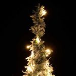 Casa si Gradina - Decoratiuni - Decoratiuni de sezon - Brad de Craciun artificial pop-up cu zapada, 50 LED-uri, 120 cm - Infinity.ro