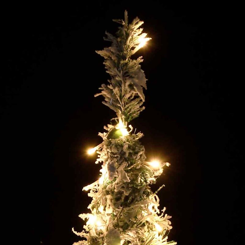Casa si Gradina - Decoratiuni - Decoratiuni de sezon - Brad de Craciun artificial pop-up cu zapada, 50 LED-uri, 120 cm - Infinity.ro