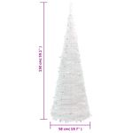 Casa si Gradina - Decoratiuni - Decoratiuni de sezon - Brad de Craciun artificial pop-up 100 LED-uri alb 150 cm - Infinity.ro