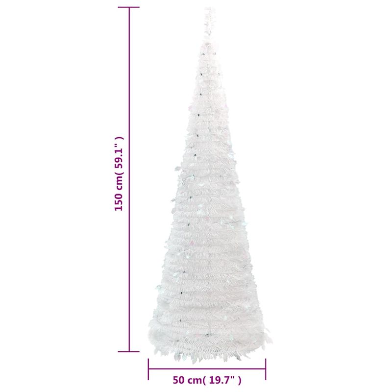 Casa si Gradina - Decoratiuni - Decoratiuni de sezon - Brad de Craciun artificial pop-up 100 LED-uri alb 150 cm - Infinity.ro