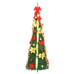 Casa si Gradina - Decoratiuni - Decoratiuni de sezon - Brad de Craciun artificial pop-up 100 LED-uri verde 150 cm - Infinity.ro