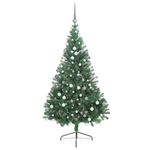 Casa si Gradina - Decoratiuni - Decoratiuni de sezon - Brad de Craciun artificial pre-iluminat Verde 180 cm PVC - Infinity.ro