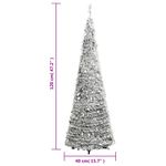 Casa si Gradina - Decoratiuni - Decoratiuni de sezon - Brad de Craciun artificial pop-up cu zapada, 50 LED-uri, 120 cm - Infinity.ro