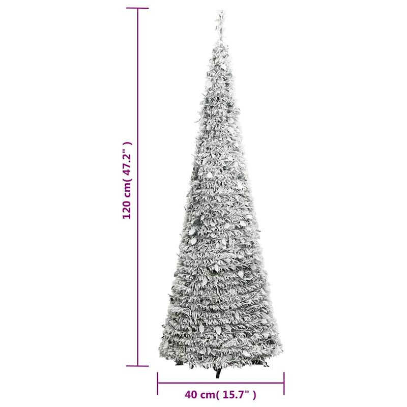 Casa si Gradina - Decoratiuni - Decoratiuni de sezon - Brad de Craciun artificial pop-up cu zapada, 50 LED-uri, 120 cm - Infinity.ro