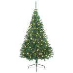 Casa si Gradina - Decoratiuni - Decoratiuni de sezon - Brad de Craciun artificial pre-iluminat Verde 240 cm PVC - Infinity.ro