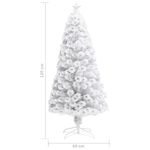 Casa si Gradina - Decoratiuni - Decoratiuni de sezon - Brad de Craciun artificial pre-iluminat alb 120 cm fibra optica - Infinity.ro