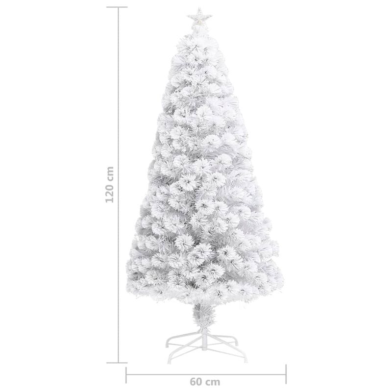 Casa si Gradina - Decoratiuni - Decoratiuni de sezon - Brad de Craciun artificial pre-iluminat alb 120 cm fibra optica - Infinity.ro