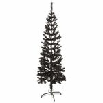 Casa si Gradina - Decoratiuni - Decoratiuni de sezon - Brad de Craciun artificial subtire, negru, 150 cm - Infinity.ro
