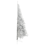 Casa si Gradina - Decoratiuni - Decoratiuni de sezon - Brad de Craciun artificial semicerc Argintiu 210 cm PET - Infinity.ro