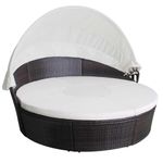 Casa si Gradina - Gradina si terasa - Mobilier exterior - Scaune si sezlonguri gradina - Paturi de gradina cu perna 4 pcs Maro Rattan poli - Infinity.ro