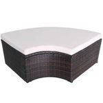 Casa si Gradina - Gradina si terasa - Mobilier exterior - Scaune si sezlonguri gradina - Paturi de gradina cu perna 4 pcs Maro Rattan poli - Infinity.ro