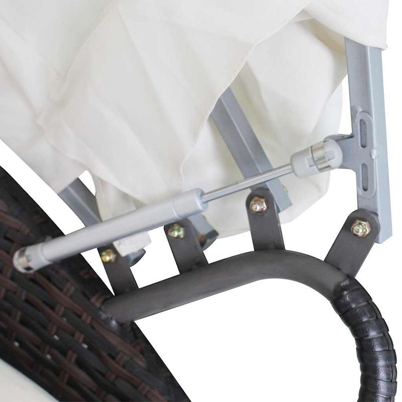 Casa si Gradina - Gradina si terasa - Mobilier exterior - Scaune si sezlonguri gradina - Paturi de gradina cu perna 4 pcs Maro Rattan poli - Infinity.ro