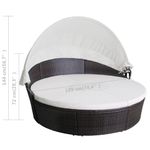 Casa si Gradina - Gradina si terasa - Mobilier exterior - Scaune si sezlonguri gradina - Paturi de gradina cu perna 4 pcs Maro Rattan poli - Infinity.ro
