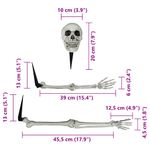 Casa si Gradina - Decoratiuni - Decoratiuni de sezon - Schelet de Halloween Alb 20 x 10 x 9.5 cm Plastic - Infinity.ro