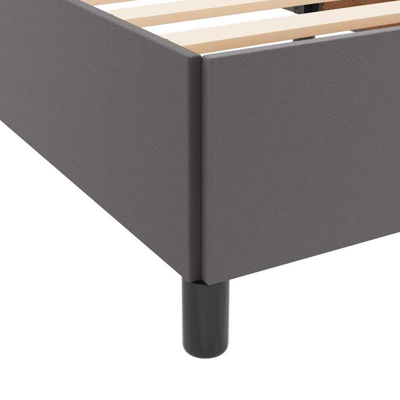 Casa si Gradina - Mobilier - Paturi si accesorii - Paturi - Cadru de pat cu saltea Gri 160 x 200 cm Piele artificiala - Infinity.ro