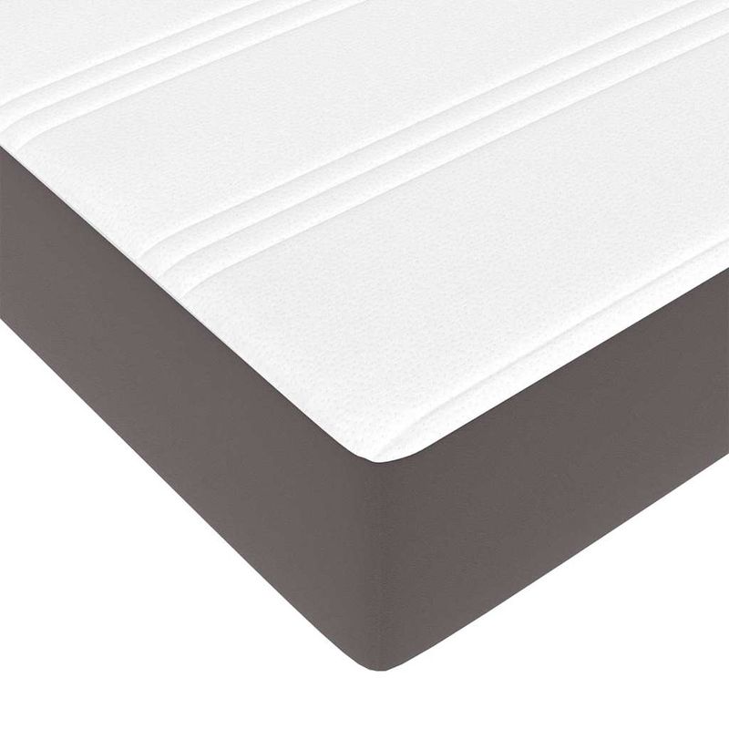 Casa si Gradina - Mobilier - Paturi si accesorii - Paturi - Cadru de pat cu saltea Gri 160 x 200 cm Piele artificiala - Infinity.ro