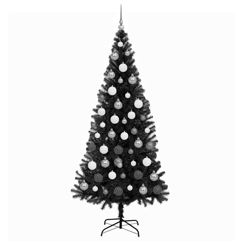 Casa si Gradina - Decoratiuni - Decoratiuni de sezon - Brazi artificiali de Craciun Negru 180 cm PVC - Infinity.ro