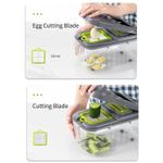 Casa si Gradina - Bucatarie si vesela - Ustensile bucatarie - Razatori si curatatoare - Razatoare multifunctionala 22 piese pentru fructe si legume, cu lame inox, feliere, razuire, maruntire,  Brivoo® - Infinity.ro