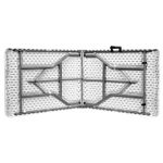 Sport si Outdoor - Camping - Mobilier pentru camping - Mese camping - Masa dreptunghiulara pliabila 180x75x74 cm, cadru metalic din otel, , alb, pentru gradina, terasa, camping,  Brivoo® - Infinity.ro