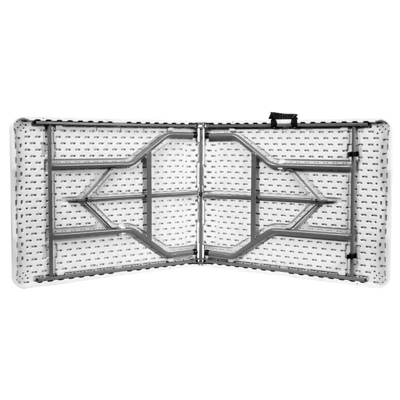 Sport si Outdoor - Camping - Mobilier pentru camping - Mese camping - Masa dreptunghiulara pliabila 180x75x74 cm, cadru metalic din otel, , alb, pentru gradina, terasa, camping,  Brivoo® - Infinity.ro