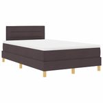 Casa si Gradina - Mobilier - Paturi si accesorii - Paturi - Pat boxspring cu saltea Maro inchis 120 x 190 cm tesatura - Infinity.ro