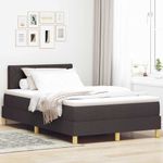 Casa si Gradina - Mobilier - Paturi si accesorii - Paturi - Pat boxspring cu saltea Maro inchis 120 x 190 cm tesatura - Infinity.ro