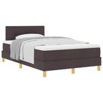Casa si Gradina - Mobilier - Paturi si accesorii - Paturi - Pat boxspring cu saltea Maro inchis 120 x 190 cm tesatura - Infinity.ro
