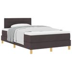 Casa si Gradina - Mobilier - Paturi si accesorii - Paturi - Pat boxspring cu saltea Maro inchis 120 x 190 cm tesatura - Infinity.ro