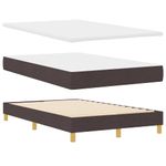 Casa si Gradina - Mobilier - Paturi si accesorii - Paturi - Pat boxspring cu saltea Maro inchis 120 x 190 cm tesatura - Infinity.ro