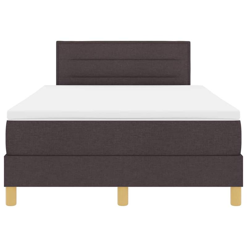 Casa si Gradina - Mobilier - Paturi si accesorii - Paturi - Pat boxspring cu saltea Maro inchis 120 x 190 cm tesatura - Infinity.ro