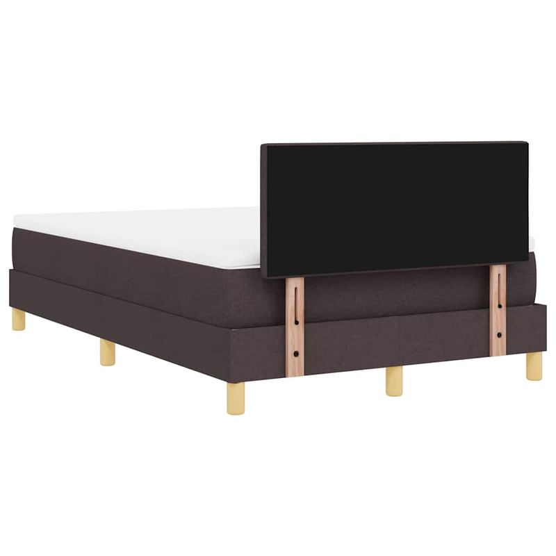 Casa si Gradina - Mobilier - Paturi si accesorii - Paturi - Pat boxspring cu saltea Maro inchis 120 x 190 cm tesatura - Infinity.ro