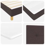 Casa si Gradina - Mobilier - Paturi si accesorii - Paturi - Pat boxspring cu saltea Maro inchis 120 x 190 cm tesatura - Infinity.ro