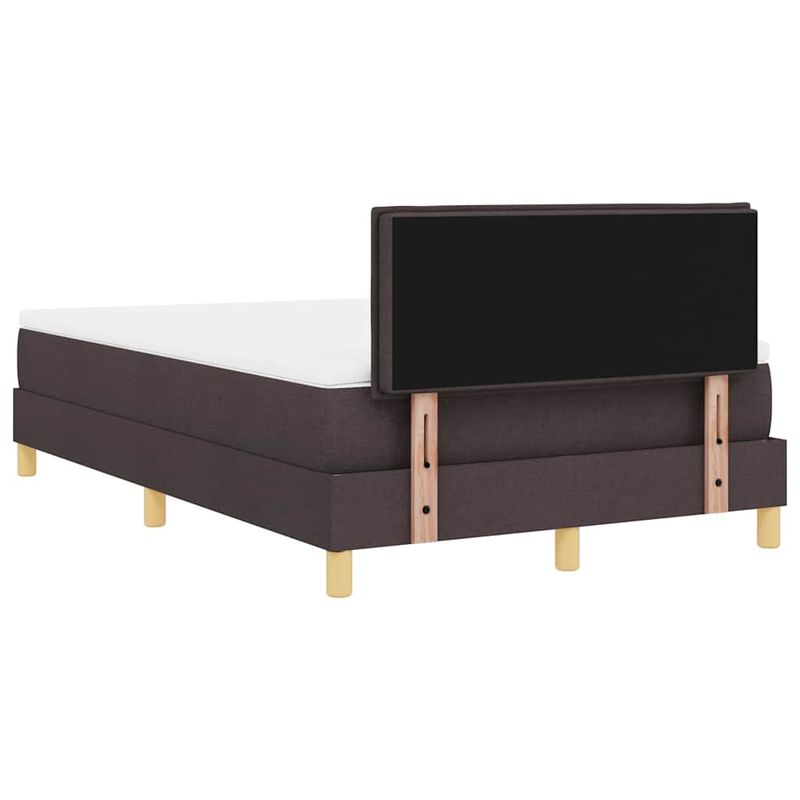 Casa si Gradina - Mobilier - Paturi si accesorii - Paturi - Pat boxspring cu saltea Maro inchis 120 x 190 cm tesatura - Infinity.ro