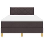 Casa si Gradina - Mobilier - Paturi si accesorii - Paturi - Pat boxspring cu saltea Maro inchis 120 x 190 cm tesatura - Infinity.ro