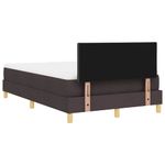 Casa si Gradina - Mobilier - Paturi si accesorii - Paturi - Pat boxspring cu saltea Maro inchis 120 x 190 cm tesatura - Infinity.ro