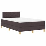 Casa si Gradina - Mobilier - Paturi si accesorii - Paturi - Pat cu arcuri cu saltea Maro inchis 120 x 190 cm tesatura - Infinity.ro