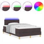 Casa si Gradina - Mobilier - Paturi si accesorii - Paturi - Pat cu arcuri cu saltea Maro inchis 120 x 190 cm tesatura - Infinity.ro