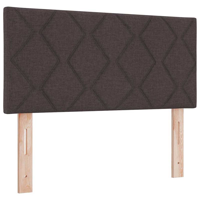 Casa si Gradina - Mobilier - Paturi si accesorii - Paturi - Pat cu arcuri cu saltea Maro inchis 120 x 190 cm tesatura - Infinity.ro