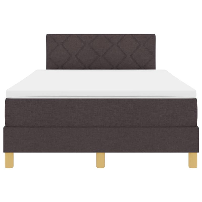 Casa si Gradina - Mobilier - Paturi si accesorii - Paturi - Pat cu arcuri cu saltea Maro inchis 120 x 190 cm tesatura - Infinity.ro